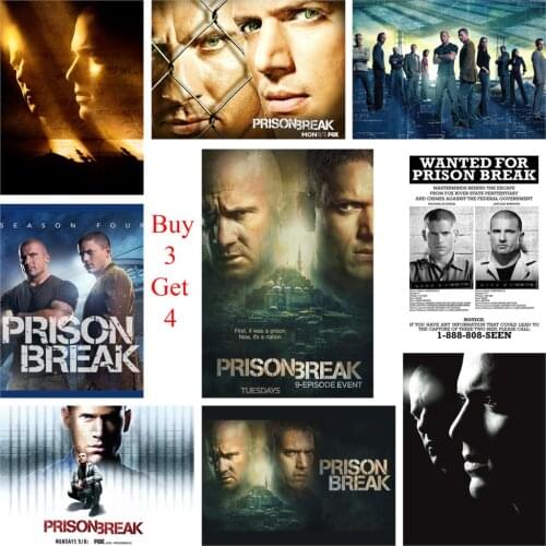 Prison Break Posters Movie White Coated Paper Prints High Definition Clear Image Home Decoration Livingroom Bedroom Bar