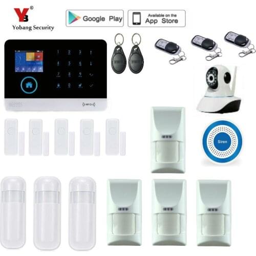 Yobang Security WIFI Gsm Alarm Systems WIFI+GSM+GPRS Wifi Automation GSM Alarm System Home Protection pet-immunity PIR motion