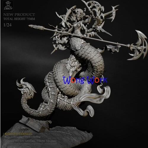 Wong Work Unpainted Resin H75mm 1/24 Unassembled Garage Kits GK Model Kit Figure TD-2607