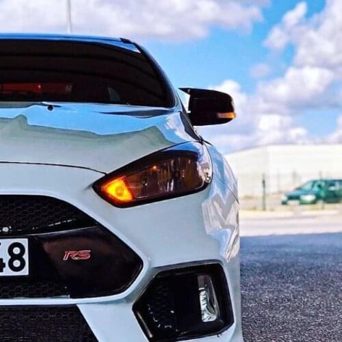 For Ford Focus Mk3.5 Batman Mirror Cover 2011 2012 2013 2014 2015 2016 2017 2018 Piano Black 2 Pcs. Right-Left