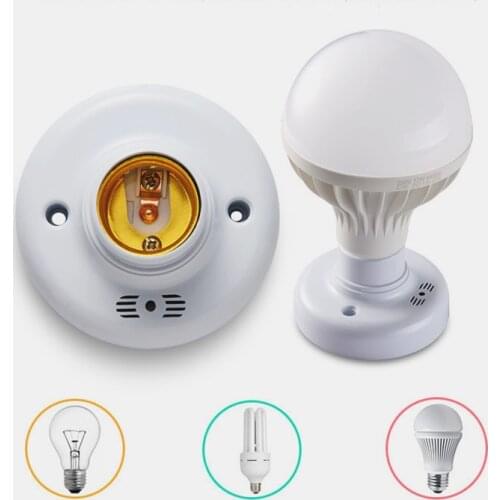 1pcs sound and light control switch lamp holder corridor induction delay home sound control switch E27