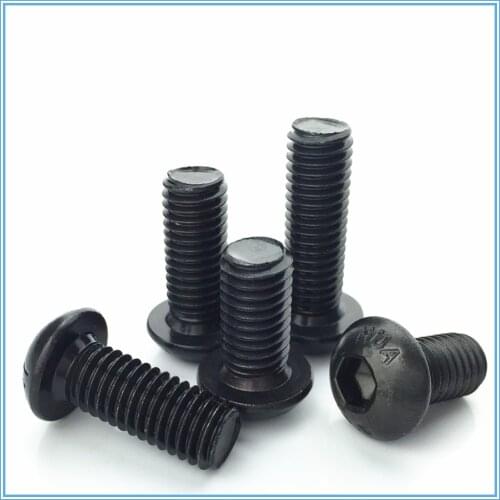10PCS M5/M6*25/30/35/40/45/50mm Mushroom head inside hexagon screw half round head hexagon screw