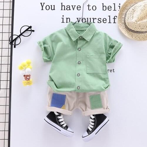 2020 Boys Clothes Sets Summer Fashion 2Pcs Shirts+Pants Newborn Children Clothes Casual T Shirt For 1 2 3 4 Years Kids