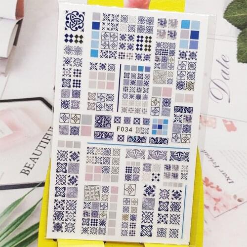 3D Stickers for Nails Square Lovely Crystal Designs Nail Art Decorations Foil Decals Wraps Manicure Accessories Decoraciones