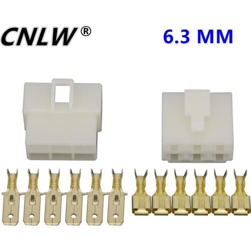 All New 6 Pin DJ7061-6.3-11/21 ABS Plastic Electrical Wire Connectors Plug Male female Automobile Connector