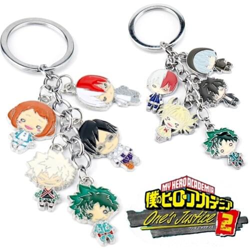 Anime Keychain My Hero Academia Cartoon Pendants Keyrings Bags Car Keyholder Creative Trinkets Key Chain llaveros