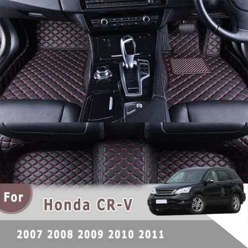 RHD Carpets For Honda CR-V CRV CR V 2011 2010 2009 2008 2007 Car Floor Mats Auto Interior Accessories Custom Leather Rugs