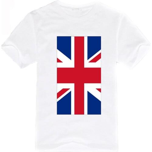 Brdwn K-ON! Hirasawa Yui UK JACK Anime Nakano Azusa I LOVE UK T-shirt 100% Cotton Tops Tees
