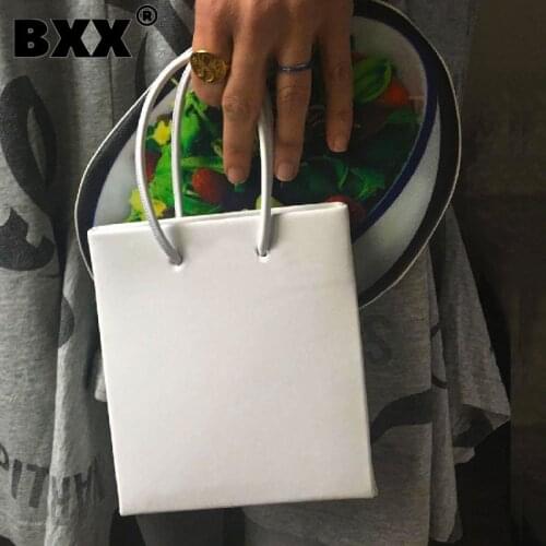 [BXX] Small PU Leather Bags For Women 2021 Autumn Lady Luxury Shoulder Handbags Female Travel Fashion Solid Color Bag HN997