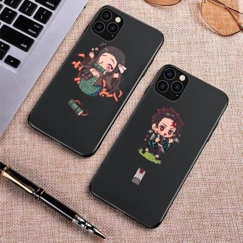 Chenel Cute Japan Demon Slayer Phone Case for iPhone 8 7 6 6S Plus X SE 2020 XR 11 12 Pro mini pro XS MAX Silicone Case