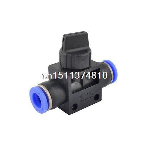 Quarter Turn Handle 8mm Diameter Black Blue Quick Fitting Plastic Ball Valve