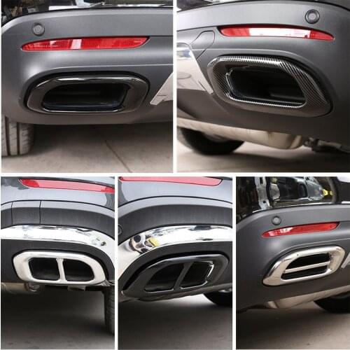 For Mercedes Benz GLE GLC GLS W167 X253 X167 2020 Stainless Steel Muffler Exhaust Pipe Tail Cover Stickers Car Accessories