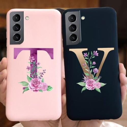 For Samsung Galaxy S21+ S21 Case Name Letters Soft Silicone Phone Case For Samsung Galaxy S21 Bumper Samsung S21 Plus 5G Cover