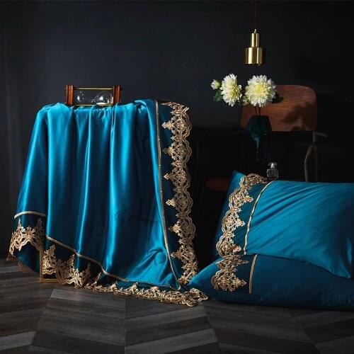 French high-end lace series comforter bedspreads quilted blanket pillowcase summer Multi-color optional duvet bedclothes set #s