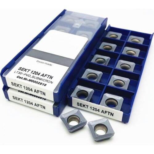 Milling insert SEKT1204 AFTN LT30 high quality carbide insert sekt 1204 lathe tool parts milling cutter CNC machining SEKT