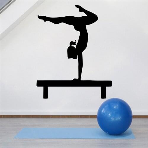 Gymnastics Girl Pattern Wall Stickers Bedroom Decals Art Mural Home Decorations Removable Wall Tattoo Wallpaper Sport P95