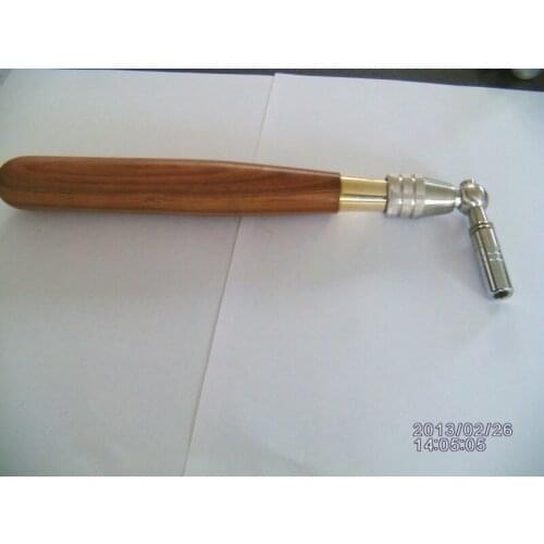 Piano tuning tool, red wood handle, stainless steel telescopic spanner, red wood tuning wrench, tuning wrench