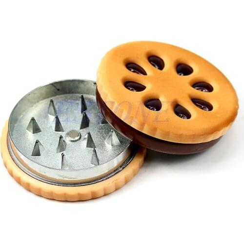 Herbal Herb Tobacco Grinder Smoke Crusher Hand Muller Biscuit Design N27 Drop Ship Dropshipping