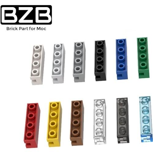 BZB MOC 2653 1x4 With Horizontal Chute Brick High-tech Building Blocks Brick Parts Kids Educational DIY Technical Toys Gifts