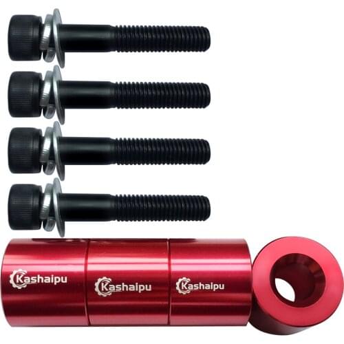 Kashaipu Red Car Seat Rise Heighten Riser Spacer W/Bolts For Kia Hyundai Honda Acura Toyota Lexus Subaru Mazda Nissan Infiniti