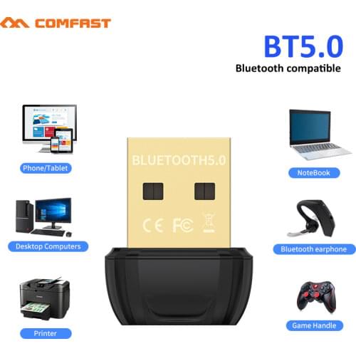 Mini Wireless USB Bluetooth-compatible Dongle BT 5.0 Adapter Music Audio Receiver Transmitter for Speaker Mouse Laptop Gamepad