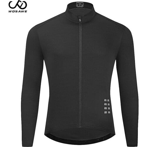 WOSAWE Men Cycling Jacket Breathable Mesh Reflective Ciclismo MTB Bike Long sleeves Windproof Bicycle Jackets Cycling choths
