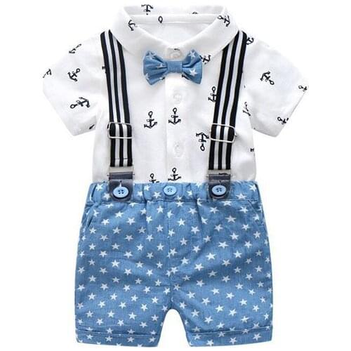 Childrens new suit boys' Summer Cotton 2-piece set