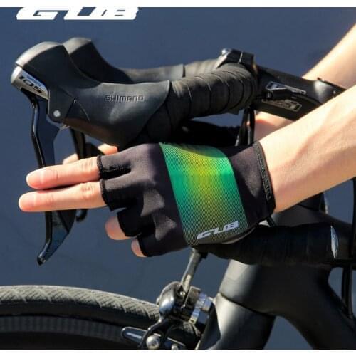 GUB Cycling Half Finger Gloves Anti Sweat PU Anti Slip Lycra Breathable Men Women MTB Road Bike Sports Gloves
