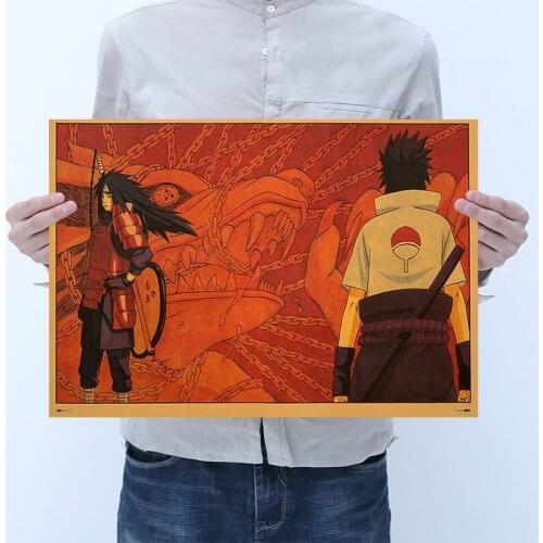Japanese Animation Characters Kraft Paper Poster Home Room Bedroom Wall Decoration Painting Core 50.5x35cm
