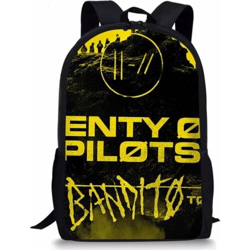 21 Hot Twenty One Pilots Backpack Men Women Student School Bags Boy Backpacks Teenage Girl Travel Shoulder Bag Mochila Customize