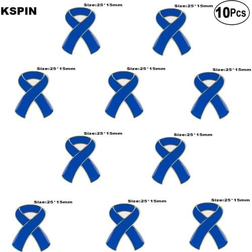 Blue Aids Lapel Pin Flag badge Brooch Pins Badges 10Pcs a Lot