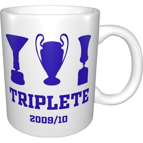 T Inter Triplete 2009 2010 Calcio Tifoso Maglietta Stadio Cotone Regalo Mug Coffee Cup Coffee Mug Borrey
