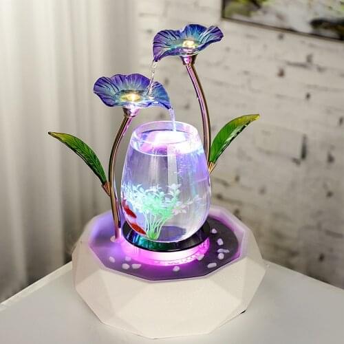 Flowing Water Ornaments Fish Tank Living Room TV Cabinet Home Decoration Ceramic Fountain Water View Family Decoration Crafts