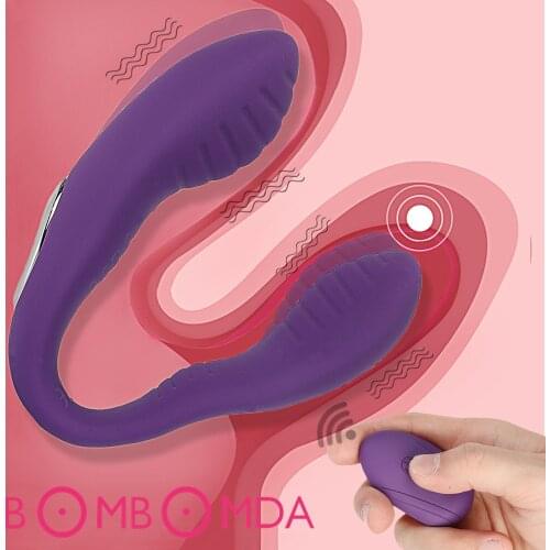 U Shape Couple Vibrator Sex Toys for Adults Women Remote Control Vagina G Spot Massager Clitoris Stimulator Female Masturbator