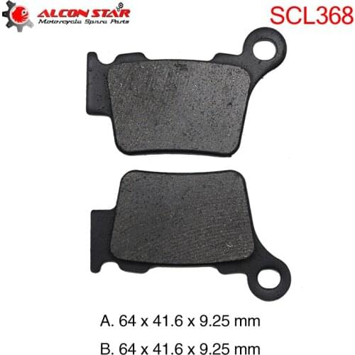 Alconstar- Black Color Motorcycle Rear Brake Pads for KTM SX-F 450 2007-2013 EXC 450 2004-2012 XCR-W 450 XC-W 450 EXC 500 Racing