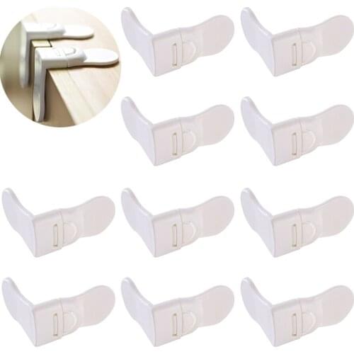 10pcs/lot Baby Safety Drawer Locks Children Security Protection Lock Safety Locks Securite Enfant For Cabinet Door Kids Child