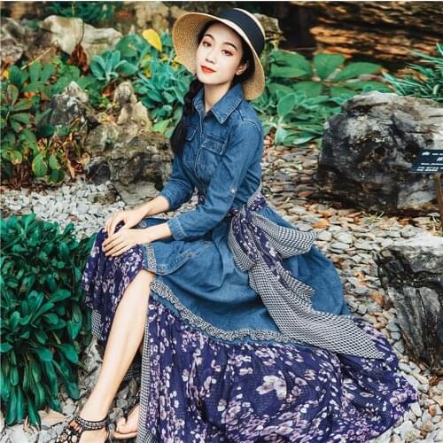 New High Quality Explosions Leisure Elegant draped Dresses Women spring summer Casual Shirt Dress