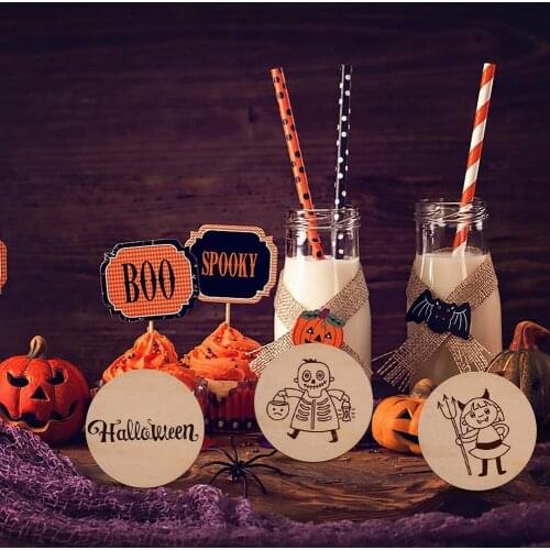 10/30/50PCS Unfinished Round Wood Slices 1cm-10cm DIY Crafts Wooden Circle Discs For Christmas Painting Wedding Ornament Decor