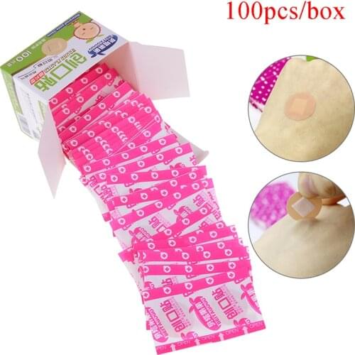 100 Pcs/box Cartoon Band-aid Cute Mini Children Breathable Waterproof Bandage Medical ok Bandages Hemostatic Patch