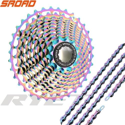 2021 sroad cassette and chain Groupset 11 speed road Groupset Road cassette And hollow Chain Road Groupset 11S Freewheel