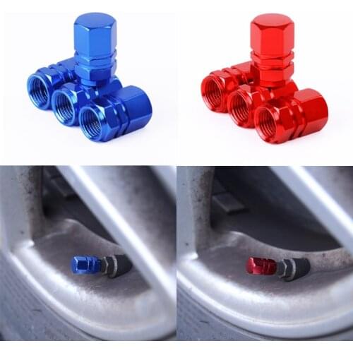 4Pcs/pack Cars Tire Valve Caps Covers Aluminum Dust Dustproof Car Motorcycle Bicycle Rims Tyre Stem Hot Selling Repair Kit