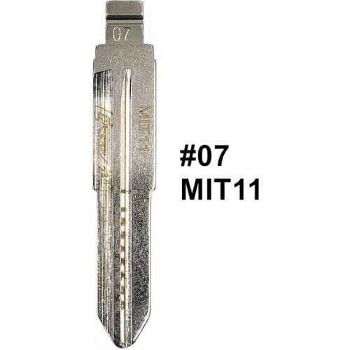 5pcs 2 IN 1 Lishi MIT11 #07 Engraved Line Key Blade Scale Shearing Teeth Cutting Key Blank For Mitsubishi