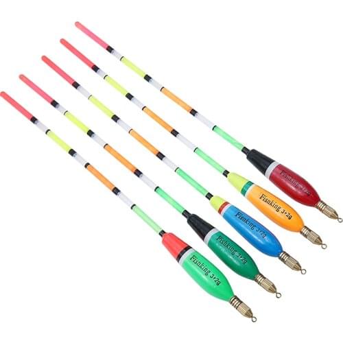 5pcs/lot Carp Fish Fishing Float Accessory Tackle Floats Rod Floating Fishing Lure Buoy Set 3/4/5/6g Multicolor