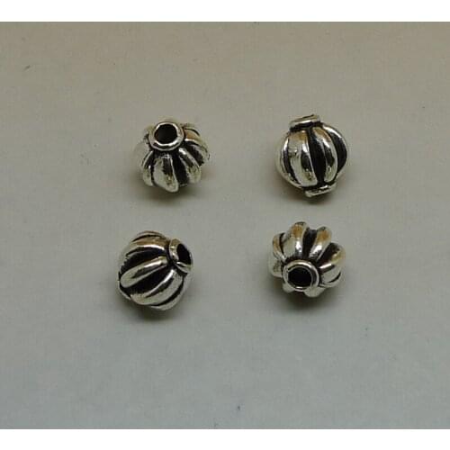 A3055 100pcs Tibet Silver Lantern Spacer Bead Alloy Jewelry Accessories 8x7.8mm