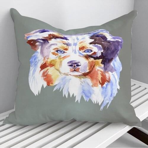 Australian shepherd Dog Throw Pillows Cushion Cover On Sofa Home Decor 45*45cm 40*40cm Gift Pillowcase Cojines Dropshipping