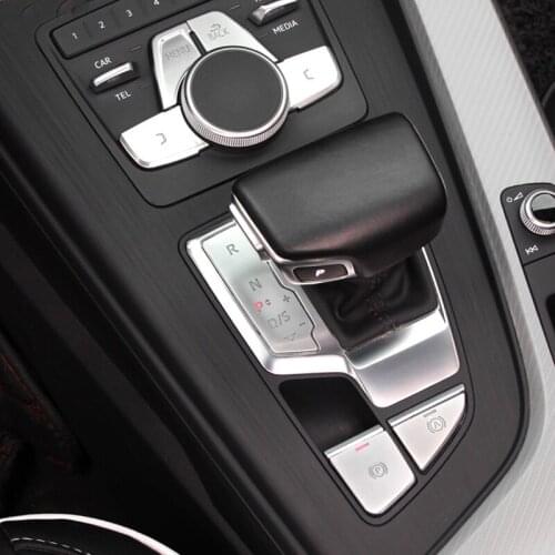 Car Accessories for Audi A5 A4 B9 2017 2018 High Quality ABS Chrome Gear Shift Panel Cover Decoration Trim Interior Stickers