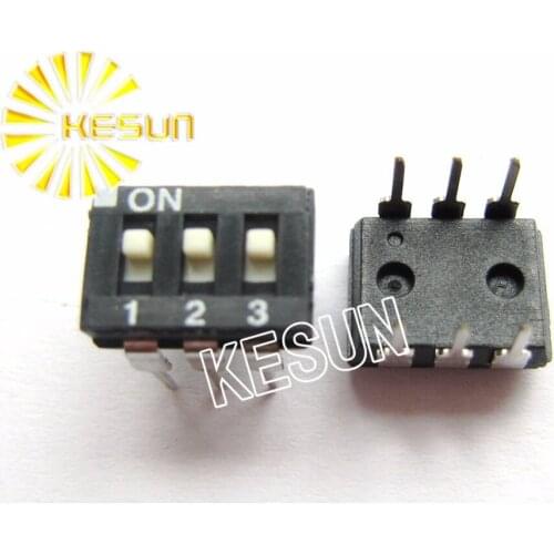 FREE SHIPPING 10PCSx 100% Original EAH103 3 Position 2.54mm Black DIP Switch EAH103EZ