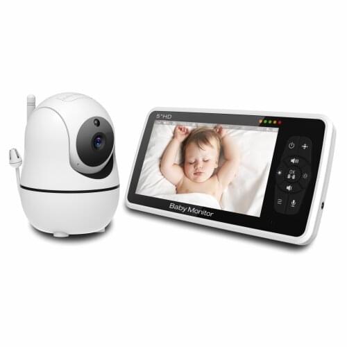 5 inch Wireless PTZ Baby Monitor Two Way Intercom IR Night Vision BabySitter Camera