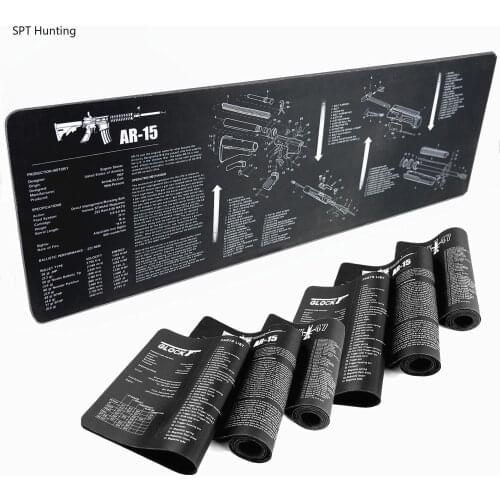 Large Gun Cleaning Mat for AR15 AK47 Glock 1911 SIG Rifle Pistol Gunsmith Armorers disassembly Repair Build Tool Kits Bench Pads