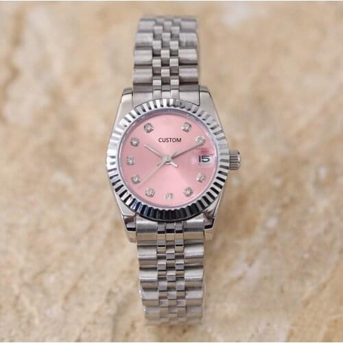 Luxury Lady Watch Automatic Mechanical Watches Stainless Steel Pink Dial Women Watch Fashion Date Just Wristwatches AAA+ 31 36mm